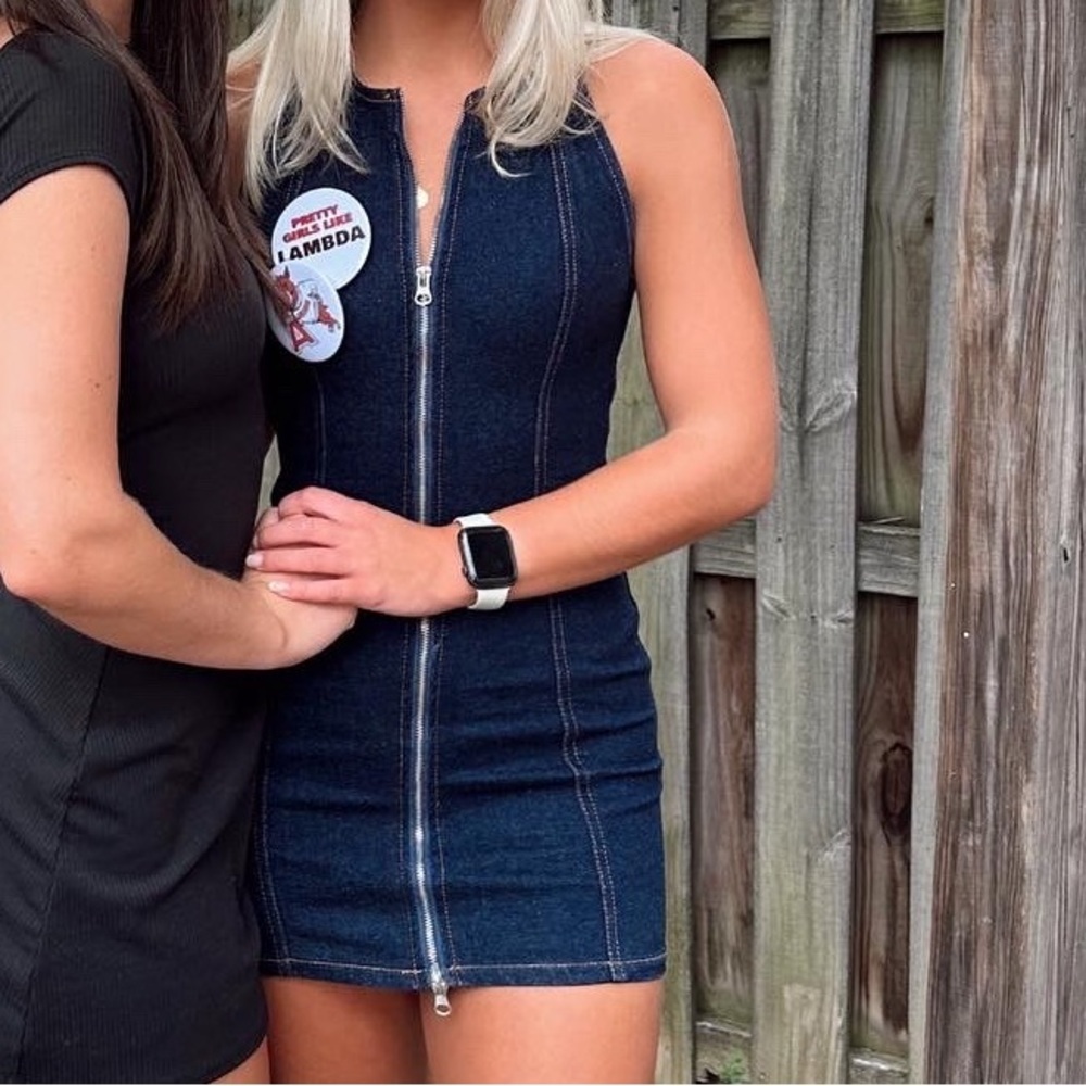 Revice denim mini dress size Xs